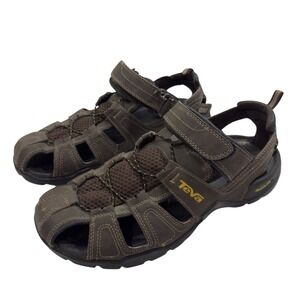 Teva Forebay Fisherman Outdoor Sandal Gray Brown 1001116 Hiking Water Sz 11